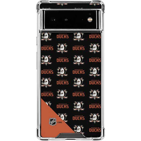 NHL Anaheim Ducks Pattern Google Pixel 6 Clear Case